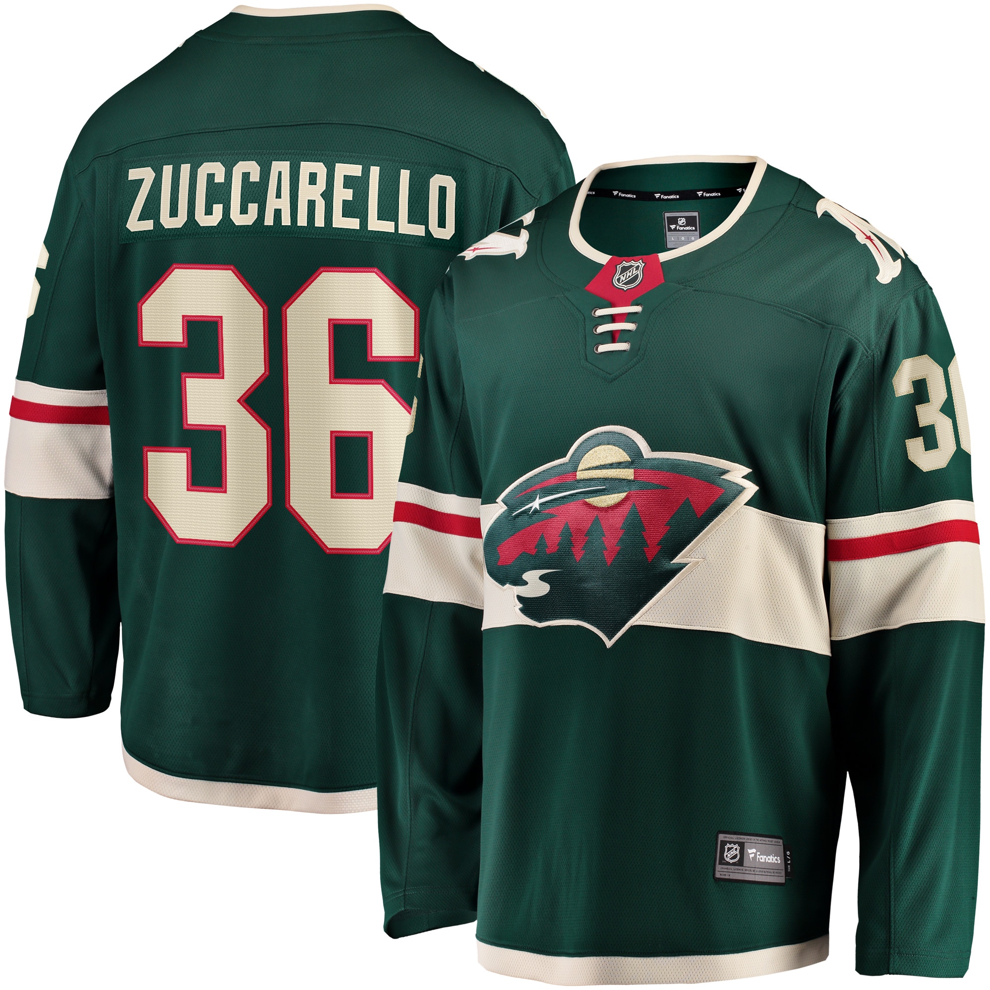 Mats Zuccarello Minnesota Wild Fanatics Team Color Breakaway   Jersey – Green