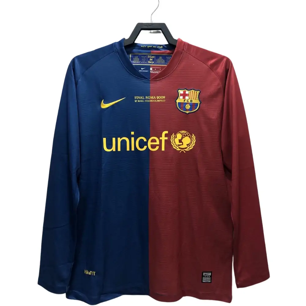 2008/09 Barcelona Home Long Sleeve Jersey Champions League Edition-Fans