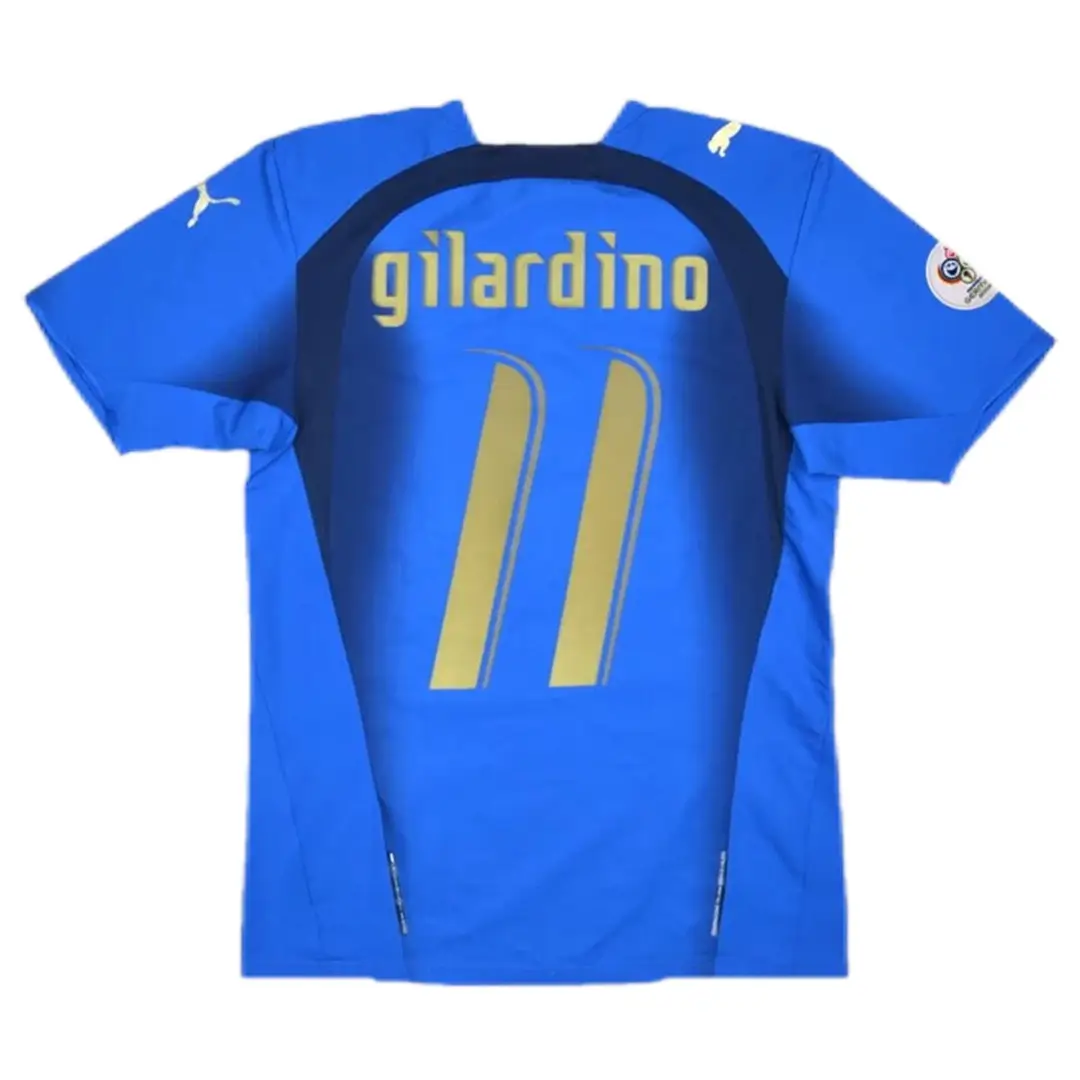 GILARDINO #11 Italy 2006 Home Retro Football Jersey