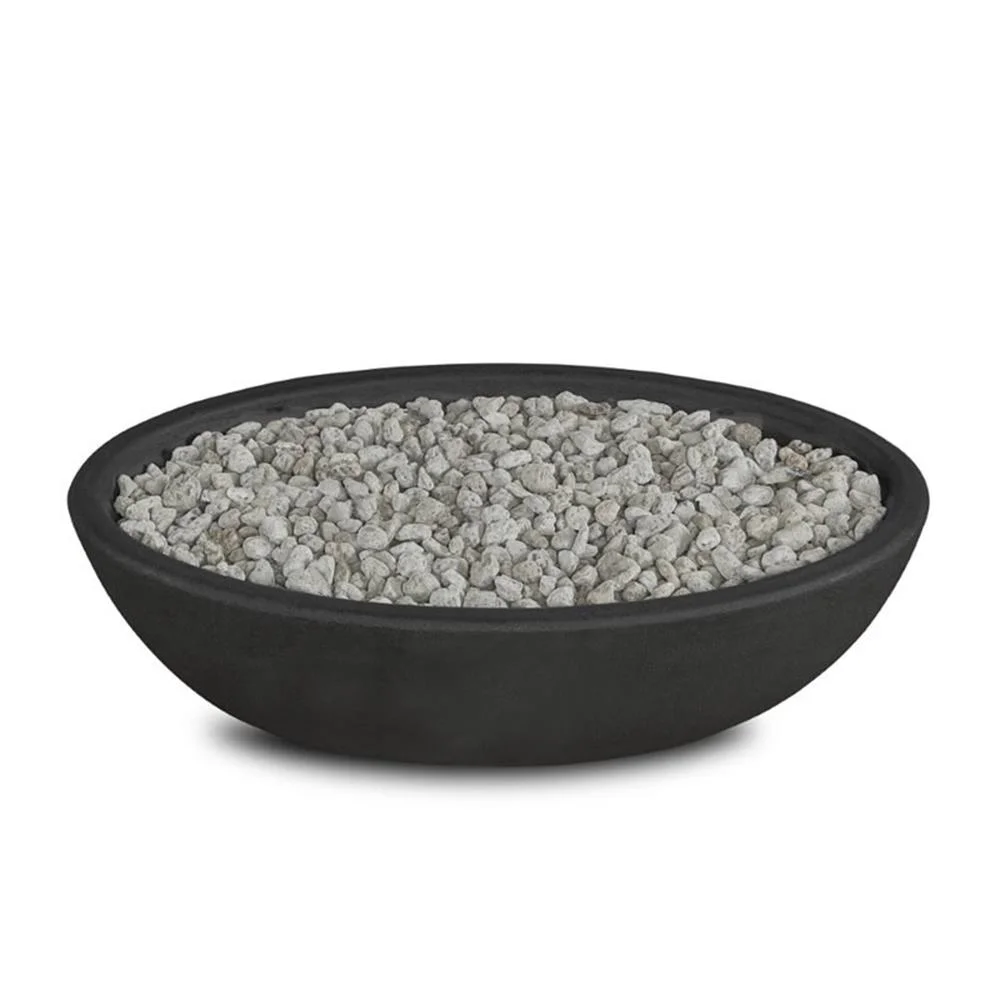 Bowery Hill Contemporary Oval Propane Fire Bowl in Glacier Gray