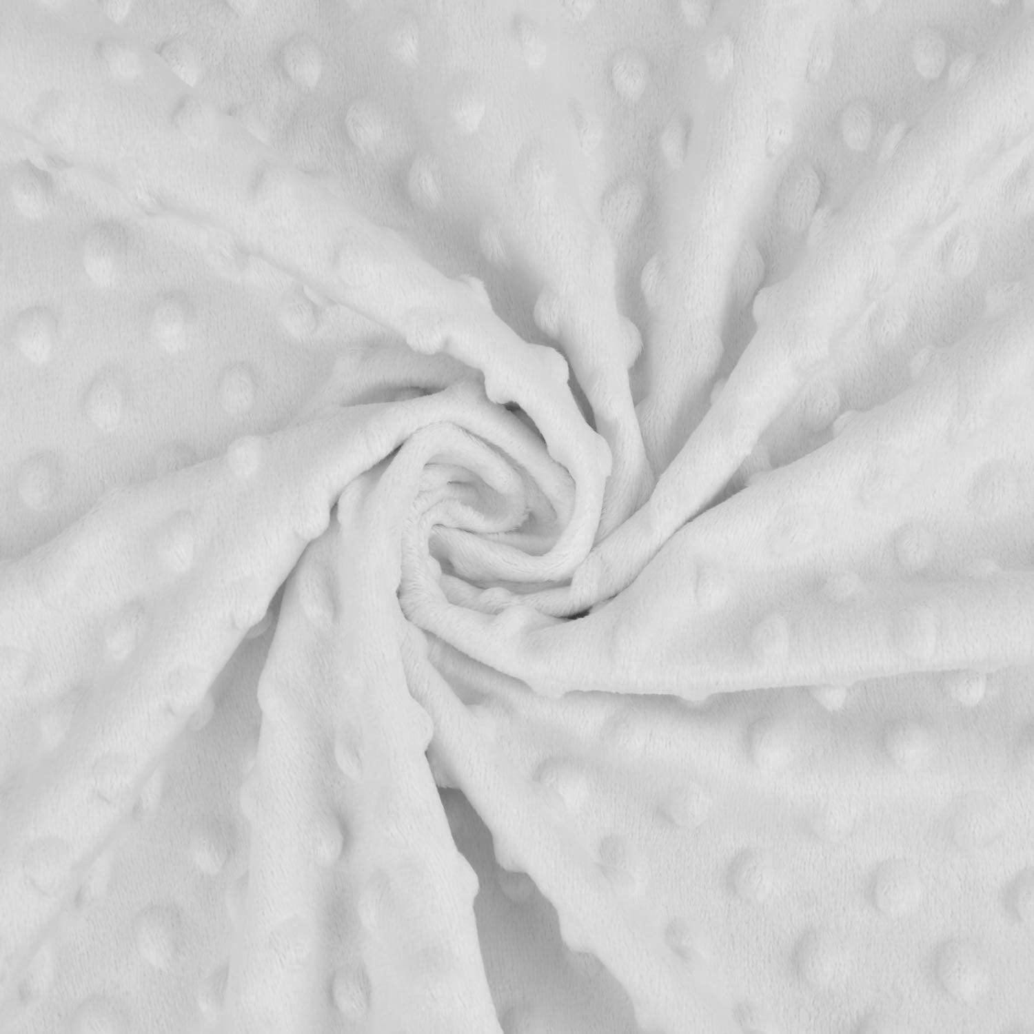 American Baby Company Heavenly Soft Minky Dot Chenille Toddler Bedding Set. White. 4 Piece. for Boys and Girls