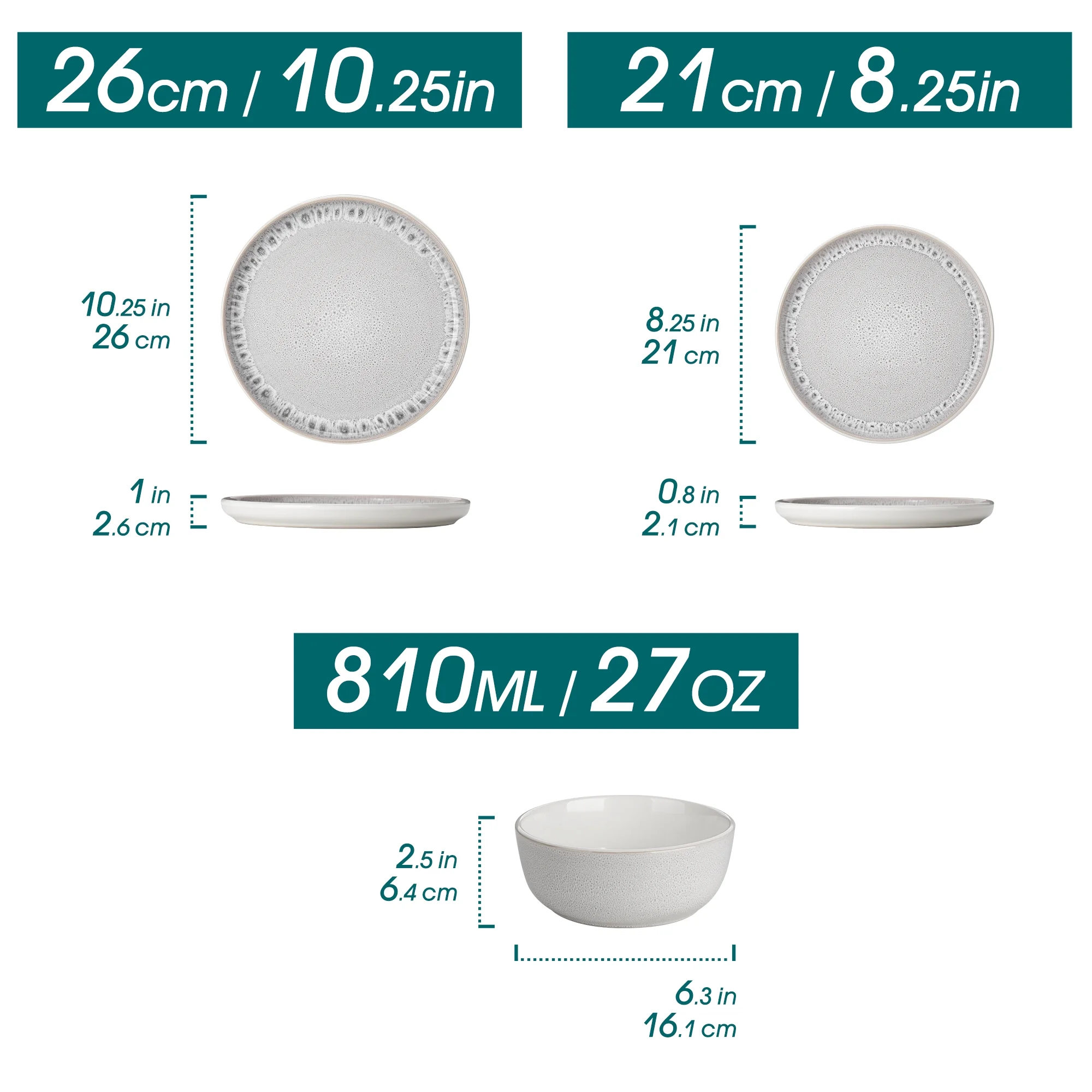 Malacasa 16 Pcs Dinnerware Sets For 4 people, Plates and Bowls Set, Stoneware Tableware Dishwasher Microwave Safe, Beige