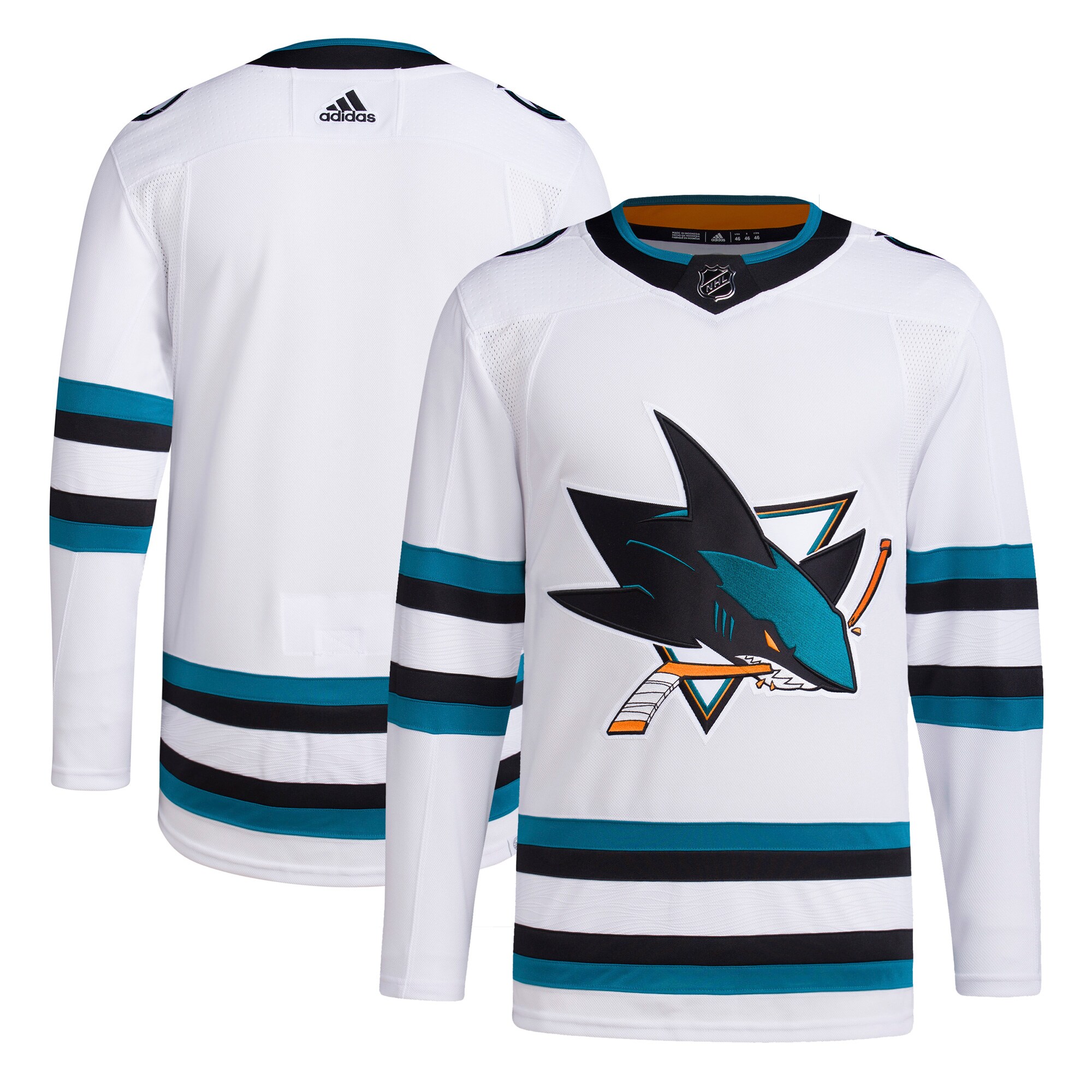 San Jose Sharks  Men’s Away Primegreen  Jersey – White