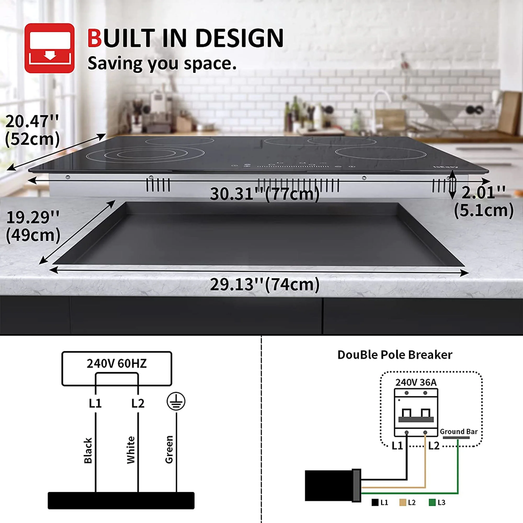 IsEasy Electric Ceramic Cooktop, 30