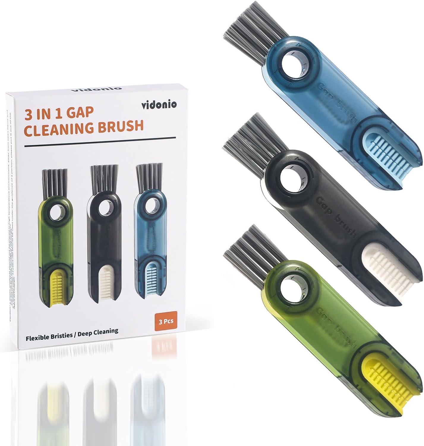 3 in 1 Cup Lid Gap Cleaning Brush Set