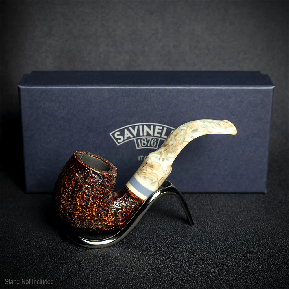 Savinelli Sasso Rusticated 614 - 6mm Briar Pipe