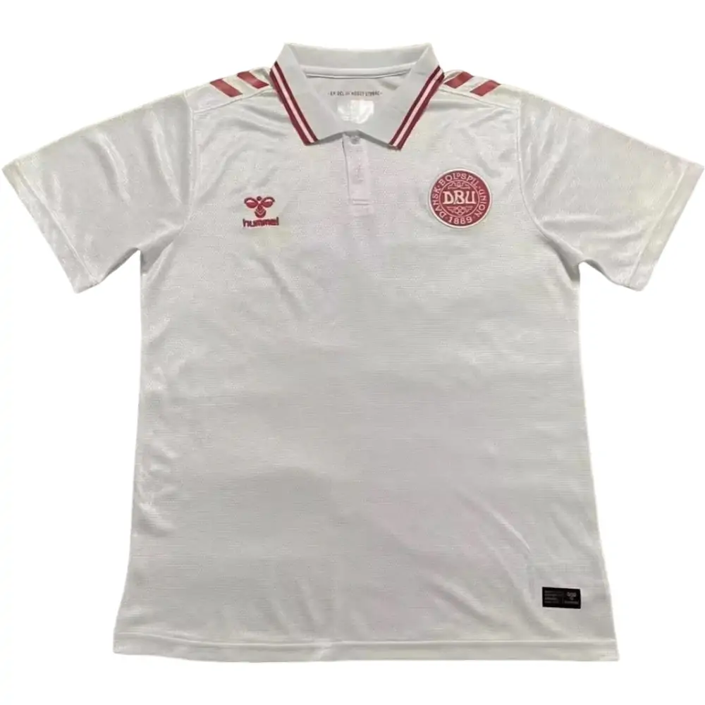 2024-25 Denmark White Jersey - Fan Edition