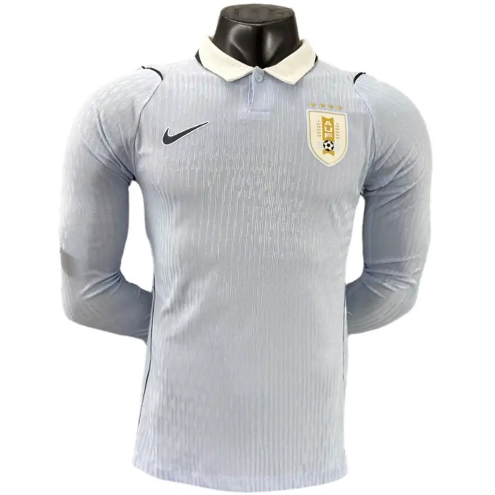 2026 World Cup Uruguay Home Long Sleeve Jersey - Player Edition