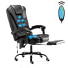 Hoffree Office Chair Ergonomic Computer Desk Chair Big and Tall Executive Leather Chair High Back Adjustable Task Chair with Wheels Lumbar Back Support Footrest for Home Office Black