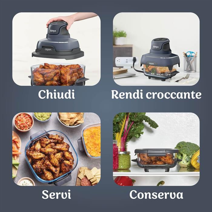 NINJA - FRIGGITRICE PORTATILE CRISPI FN101EUGY-Grigio