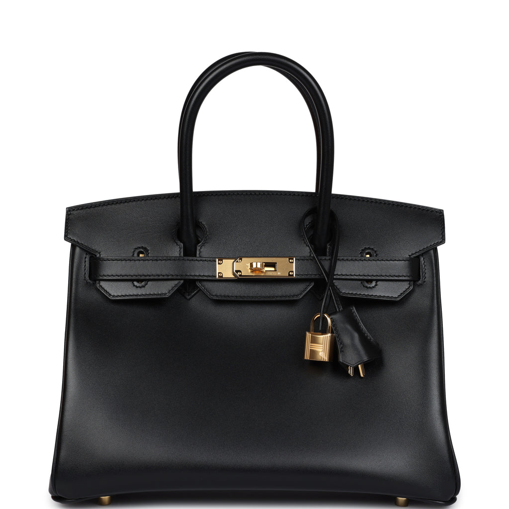 Birkin 30 Black Tadelakt Gold Hardware