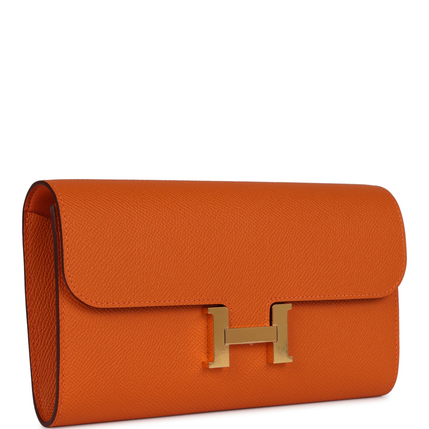 Constance Wallet To Go Orange Epsom Gold Hardware