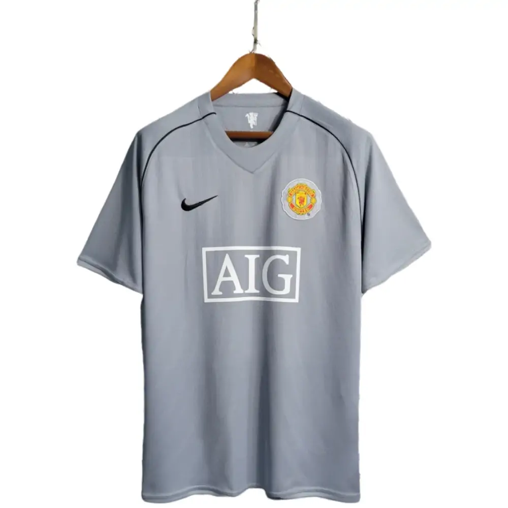 2007/2008 Manchester United Gray Retro Jersey - Fans Edition