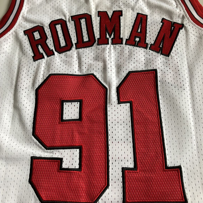 Chicago Bulls Rodman 91 White MN