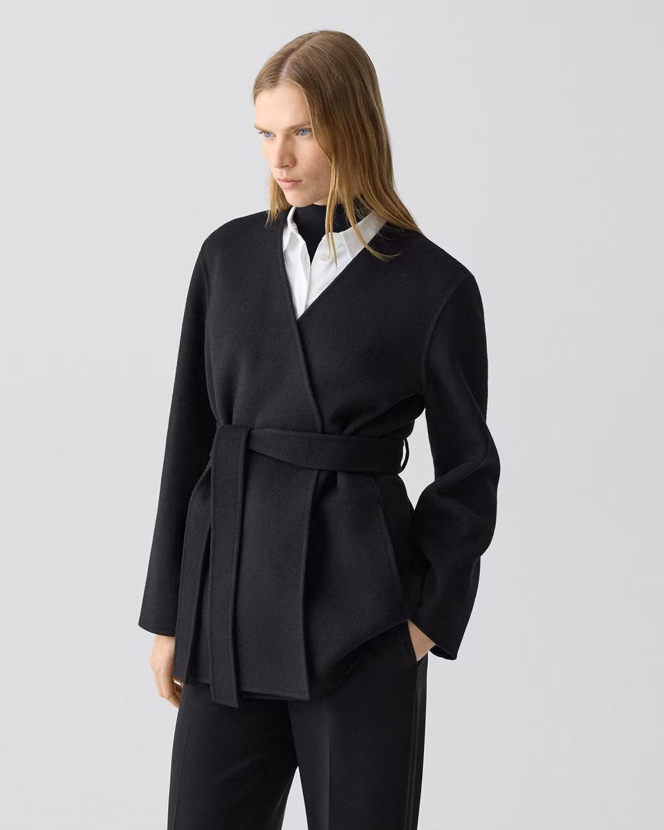 Cardigan Jacket in Double-Face Wool-Cashmere