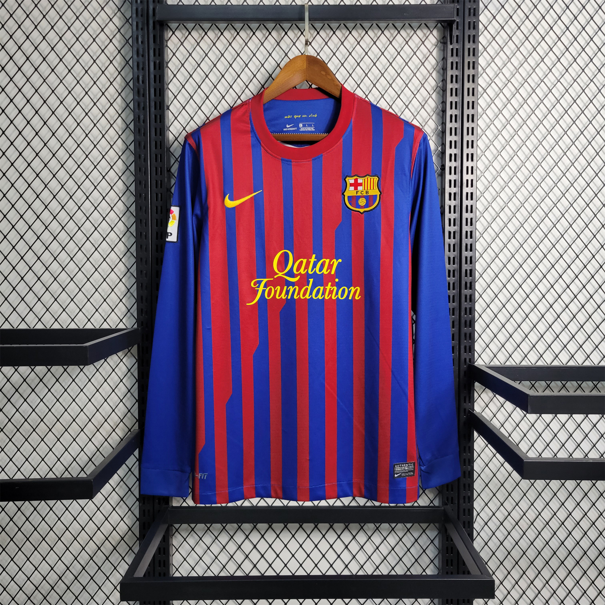 Retro Barcelona 11-12 Home Stadium Long Sleeve Jersey
