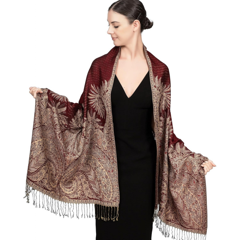 Reversible Paisley Pashmina Rave Scarf