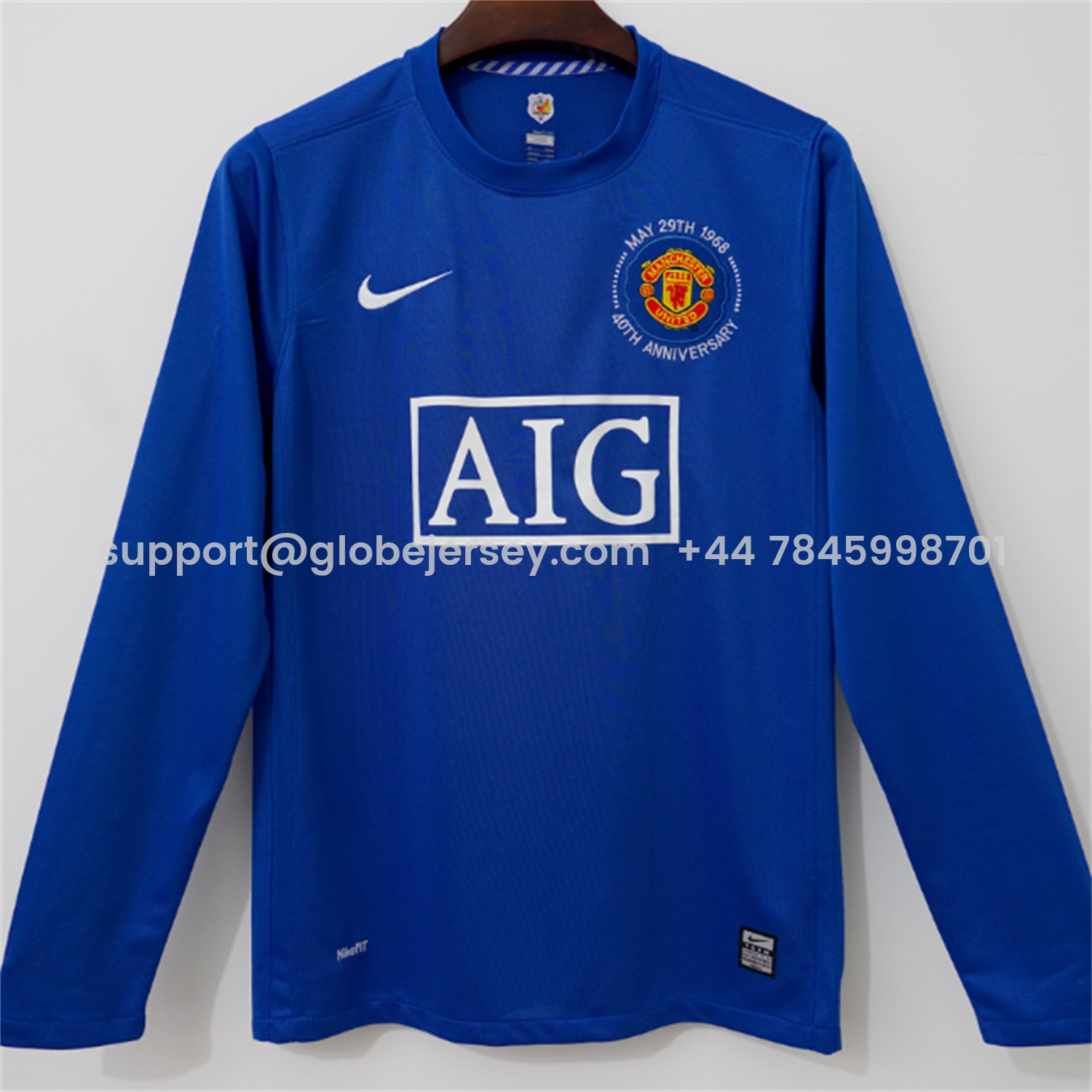 Retro Manchester United 08-09 Third 40th Anniversary Long Sleeve Jersey