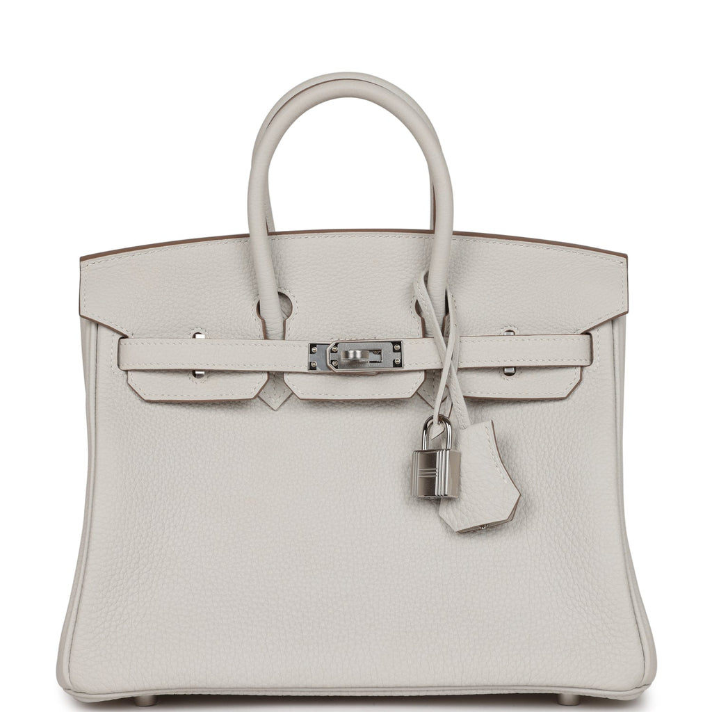 Birkin 25 Gris Pale Togo Palladium Hardware