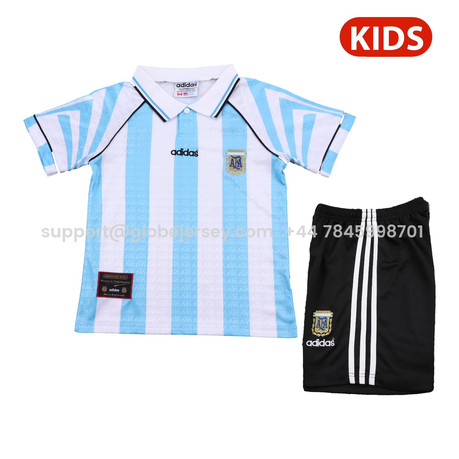 Retro Argentina 1996-97 Home Kids Kit