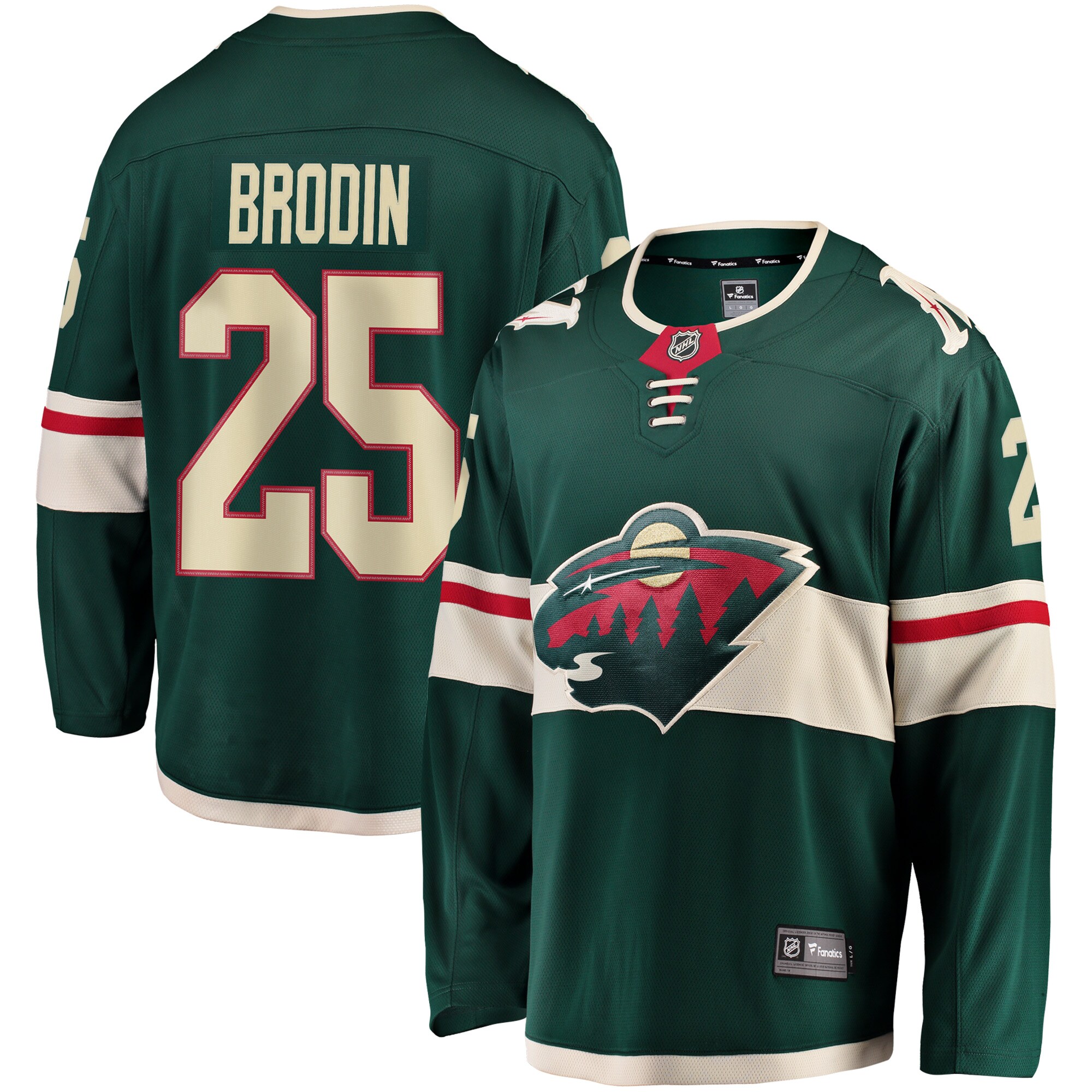 Jonas Brodin Minnesota Wild Fanatics Breakaway Jersey – Green