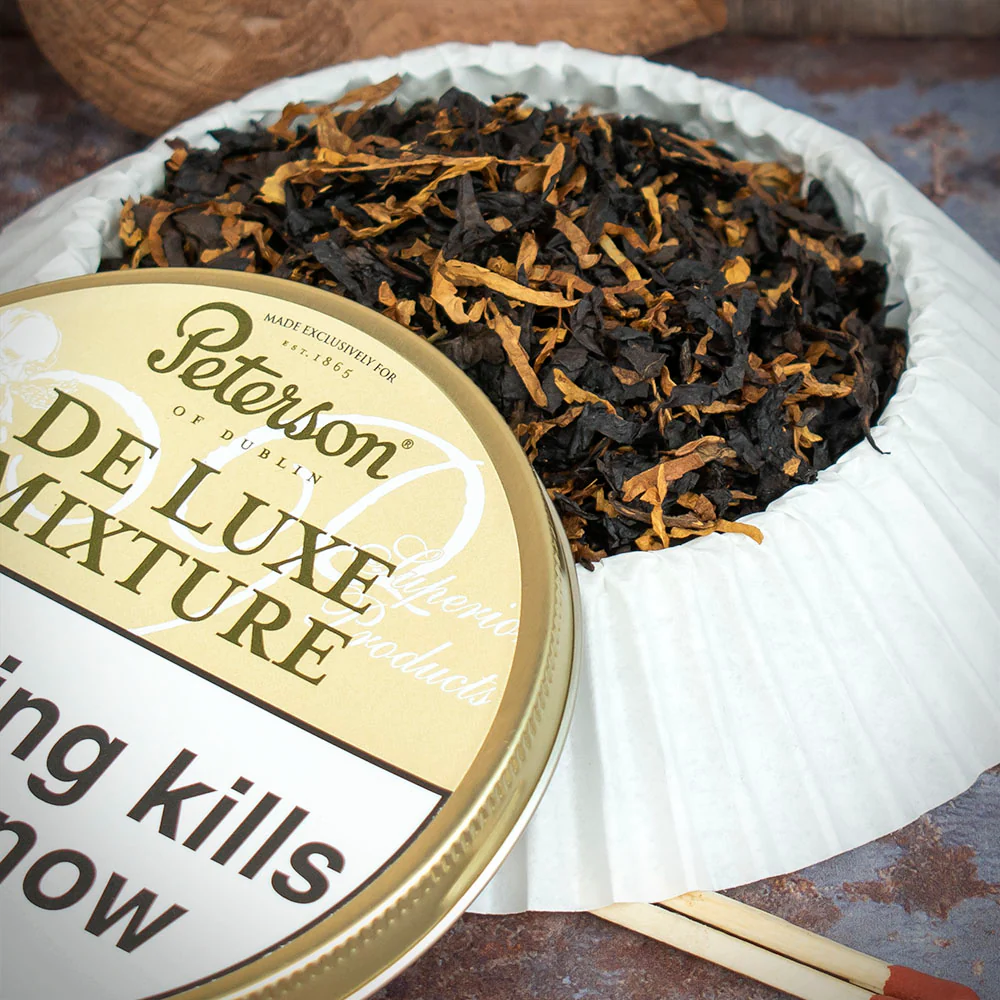 Peterson De Luxe Mixture Pipe Tobacco - 50g Tin