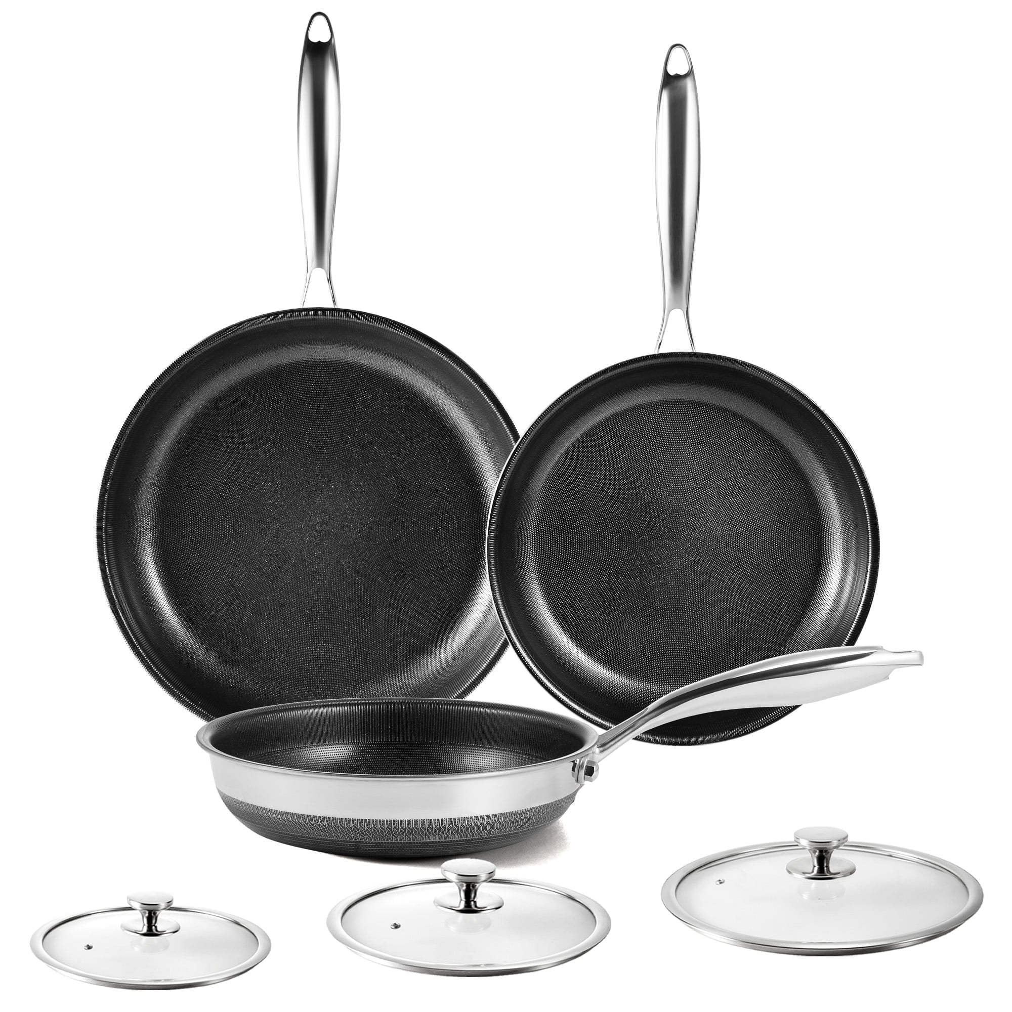 KITEXPERT Nonstick Frying Pans Set, 3 Pcs (8, 10, 12