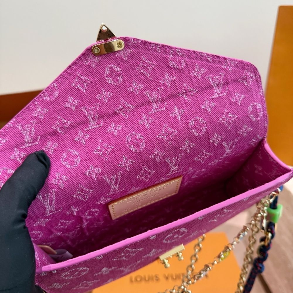 Louis Vuitton x Takashi Murakami Pouch Metis Pink Denim 20Cm