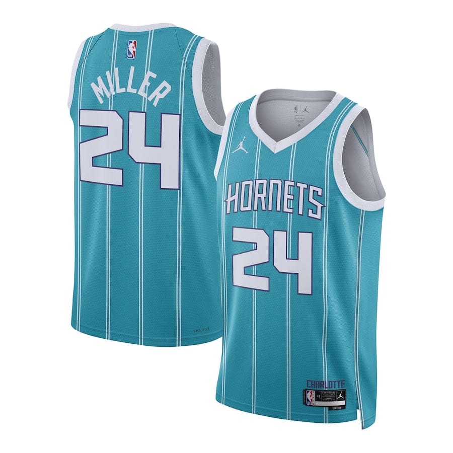 Men's Brandon Miller Teal Charlotte Hornets 2023-2024 season Jersey