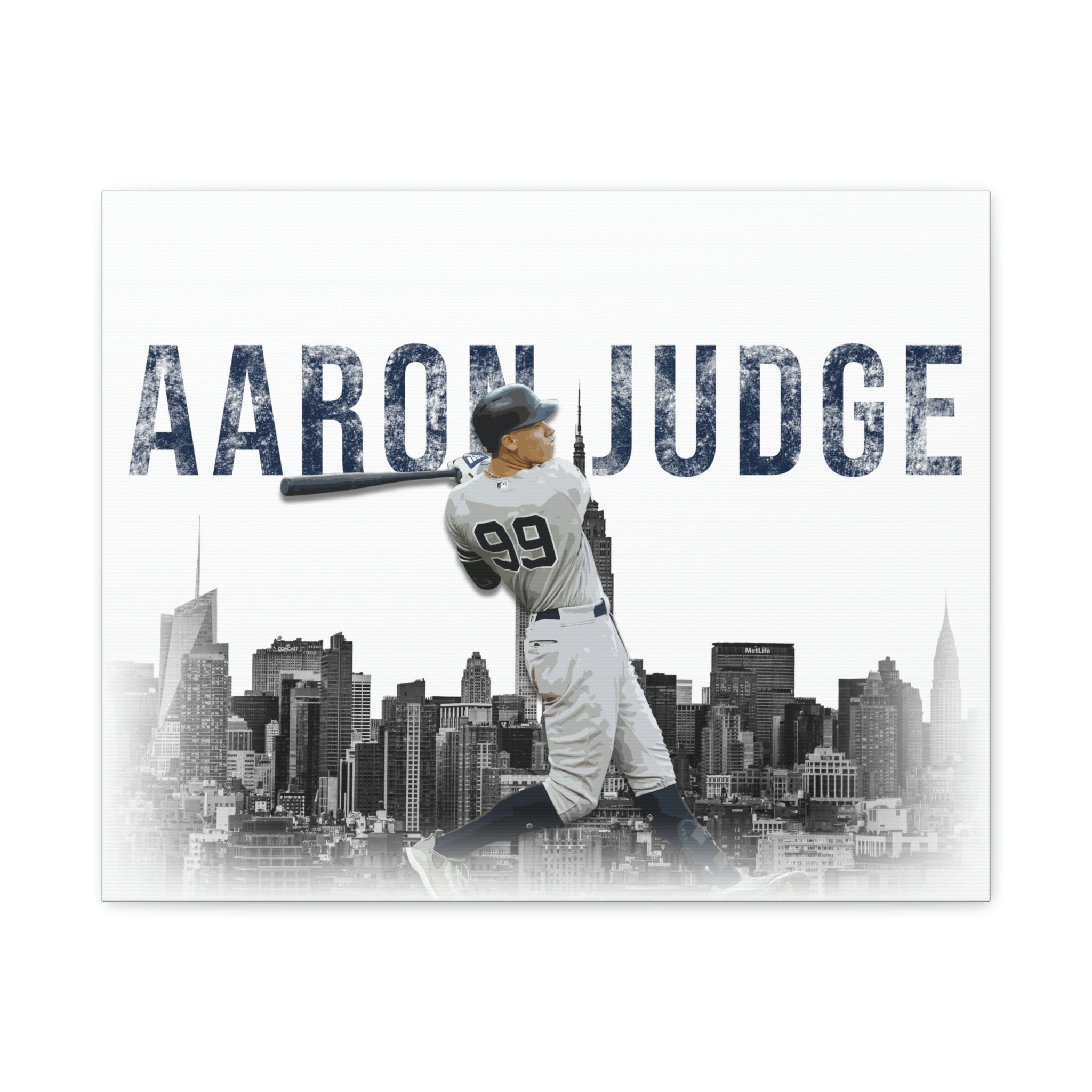 Aaron Judge New York Yankees Swinging Home Run Premium Wall Art Canvas Wrap