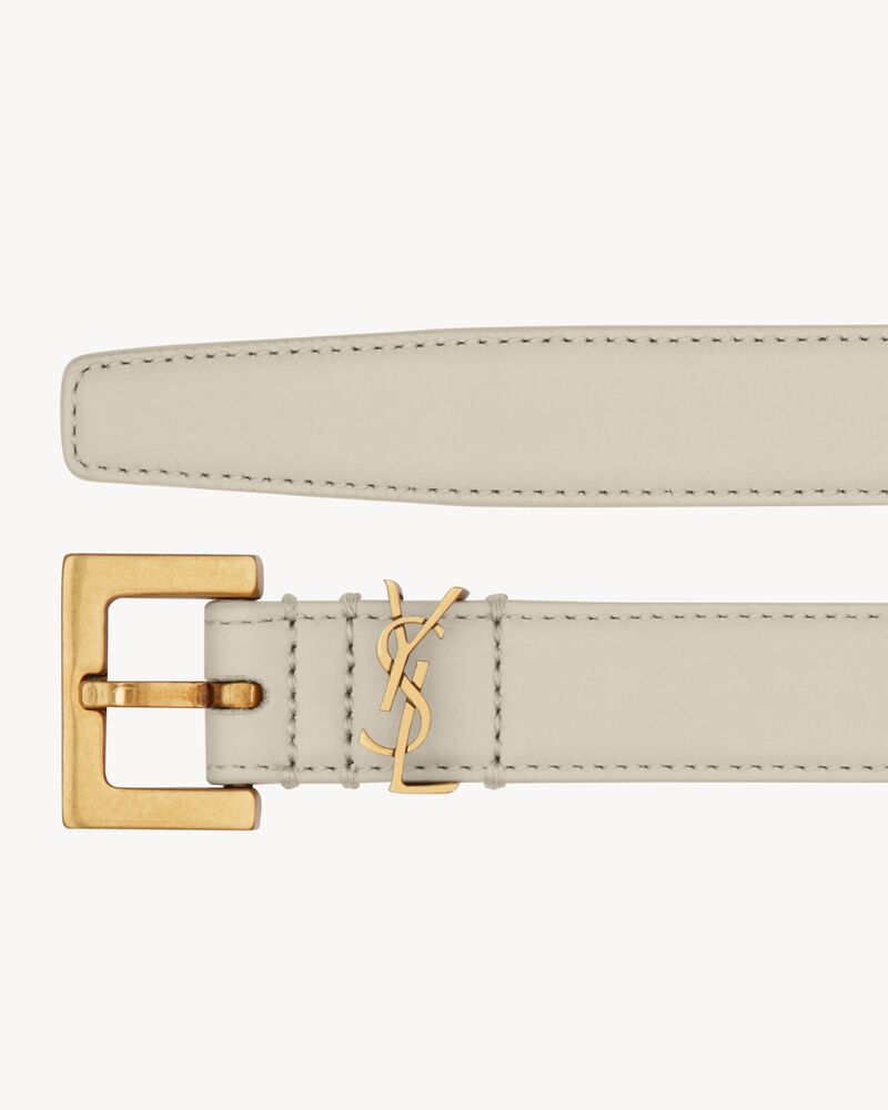 cassandre thin belt with square buckle in box leather