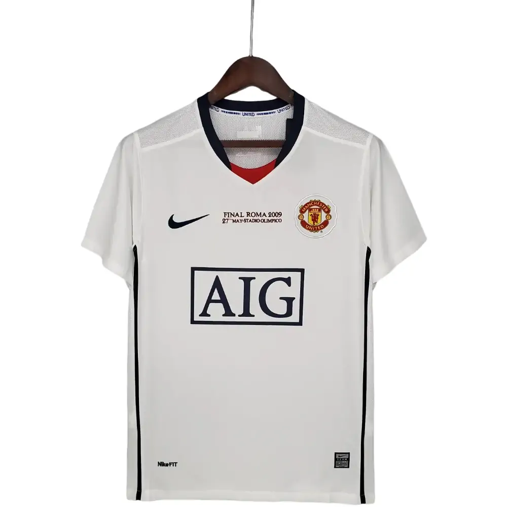 2008/2009 Manchester United Champions League away white jersey