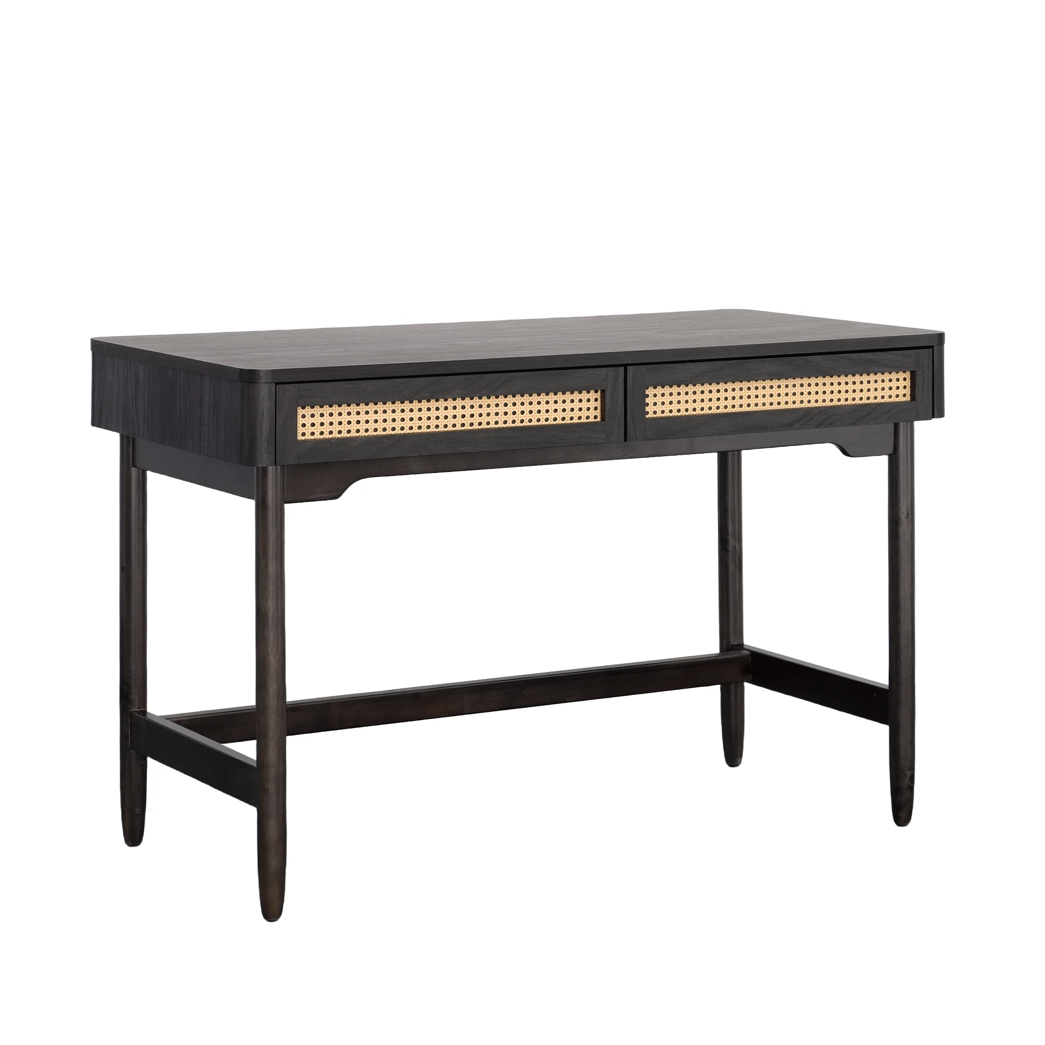 Better Homes & Gardens Springwood Caning Desk, Light Honey Finish