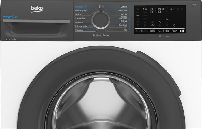 BEKO - Lavatrice BMEUWU4841A 8 Kg Classe A-Black,White
