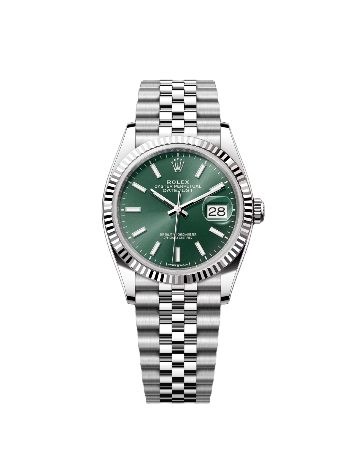 【Super Clone】RLX  Datejust 36mm 126234 Mint Green Dial Jubilee Bracelet Watch