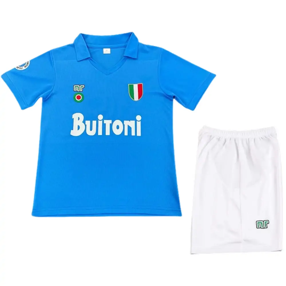 1987-88 Napoli Home Retro Children's Jersey Set - Fans Edition