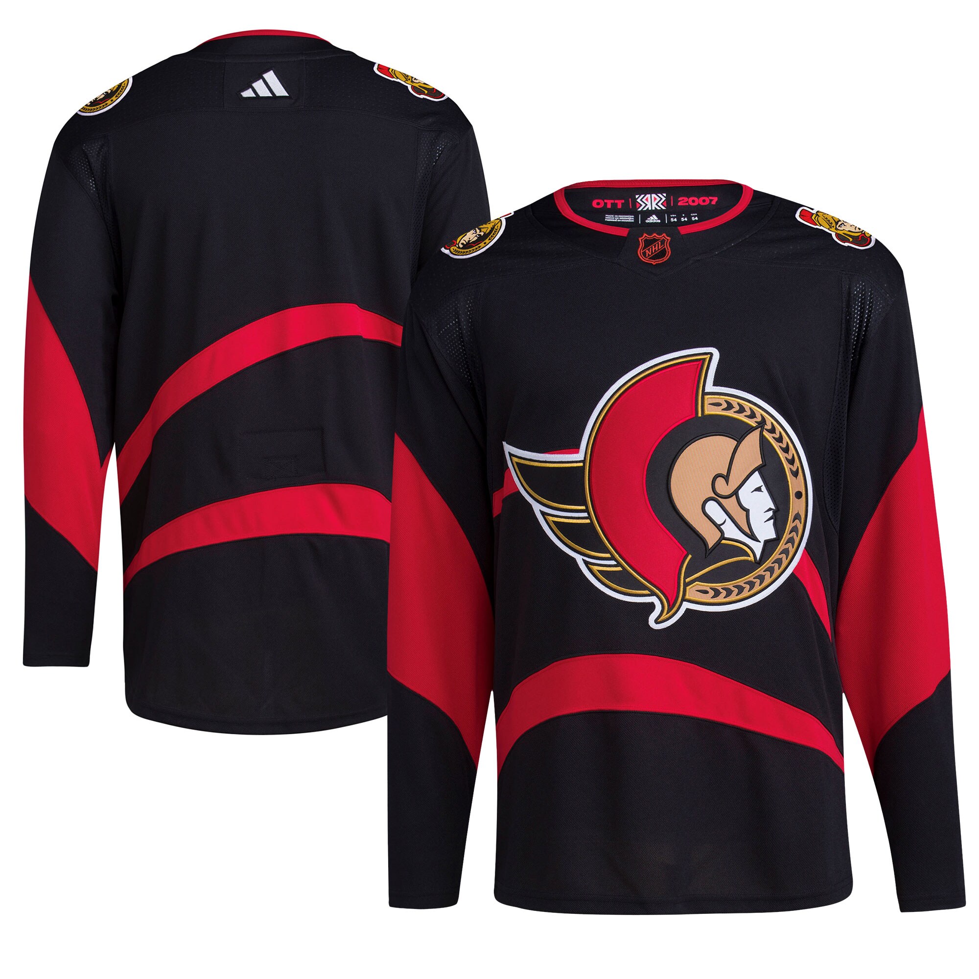 Ottawa Senators  Reverse Retro 2.0  Blank Jersey – Black