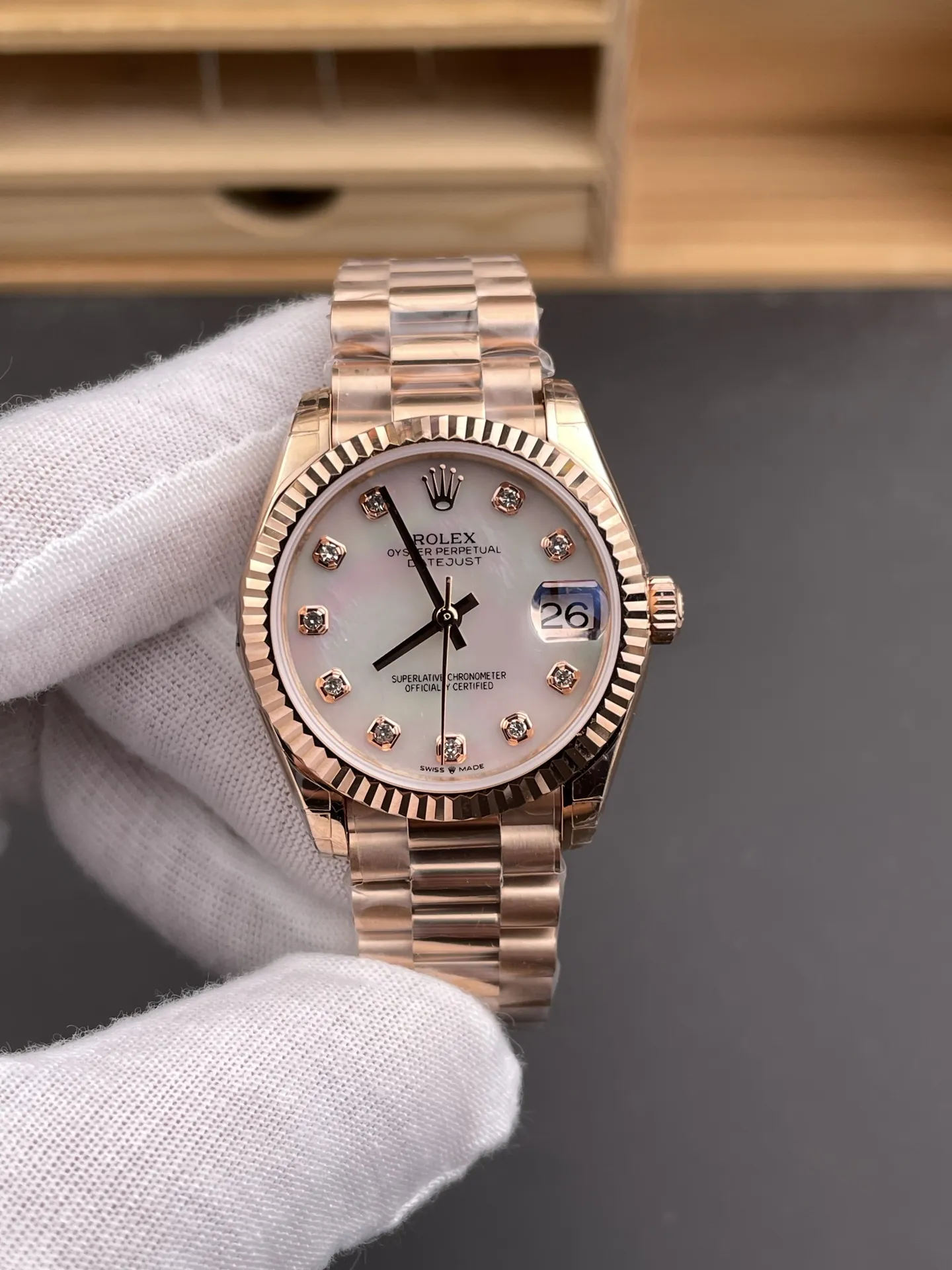 Rolex Datejust Rose Gold Ladies 31mm