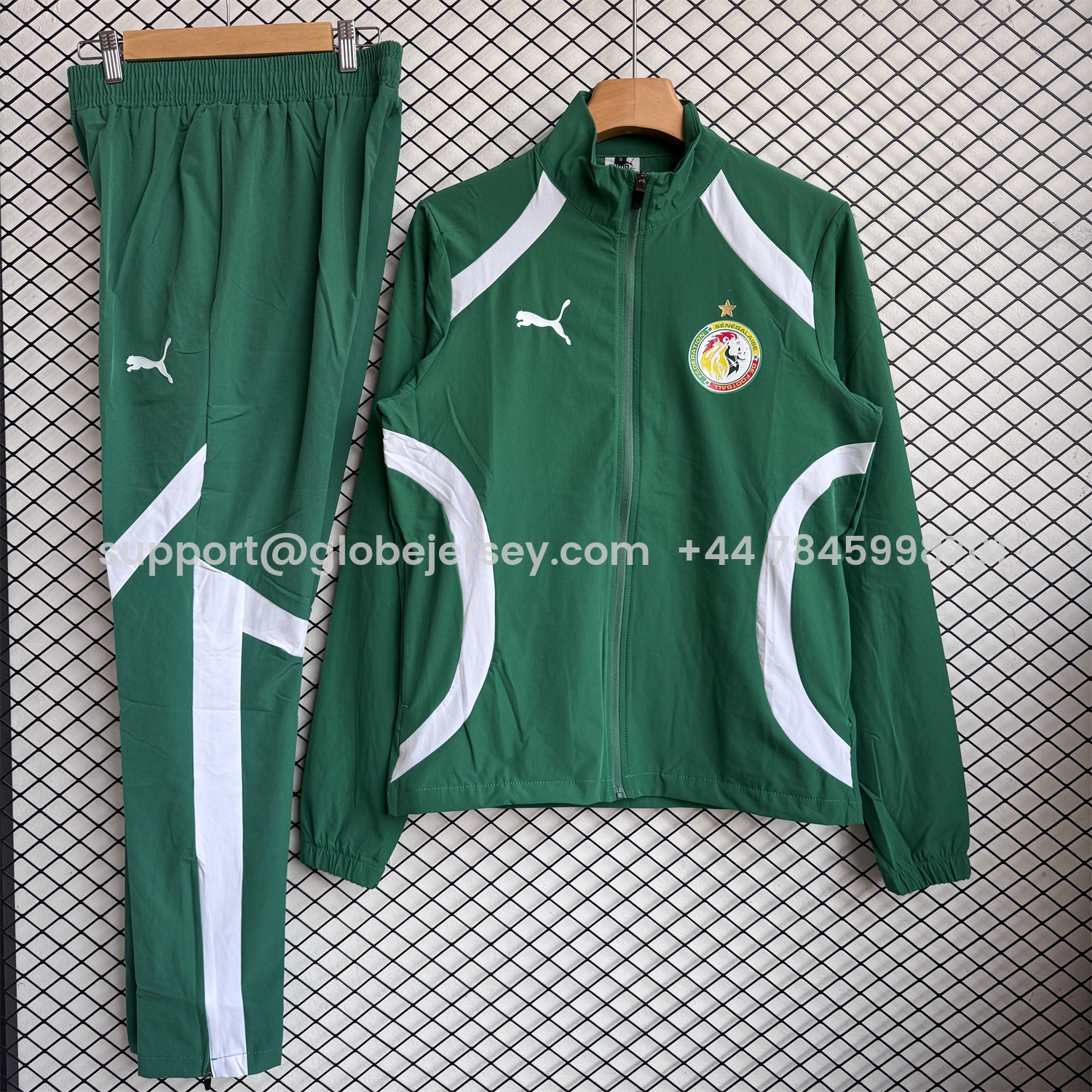 Senegal 2026 Windbreaker Training Set - Green Top and Pants