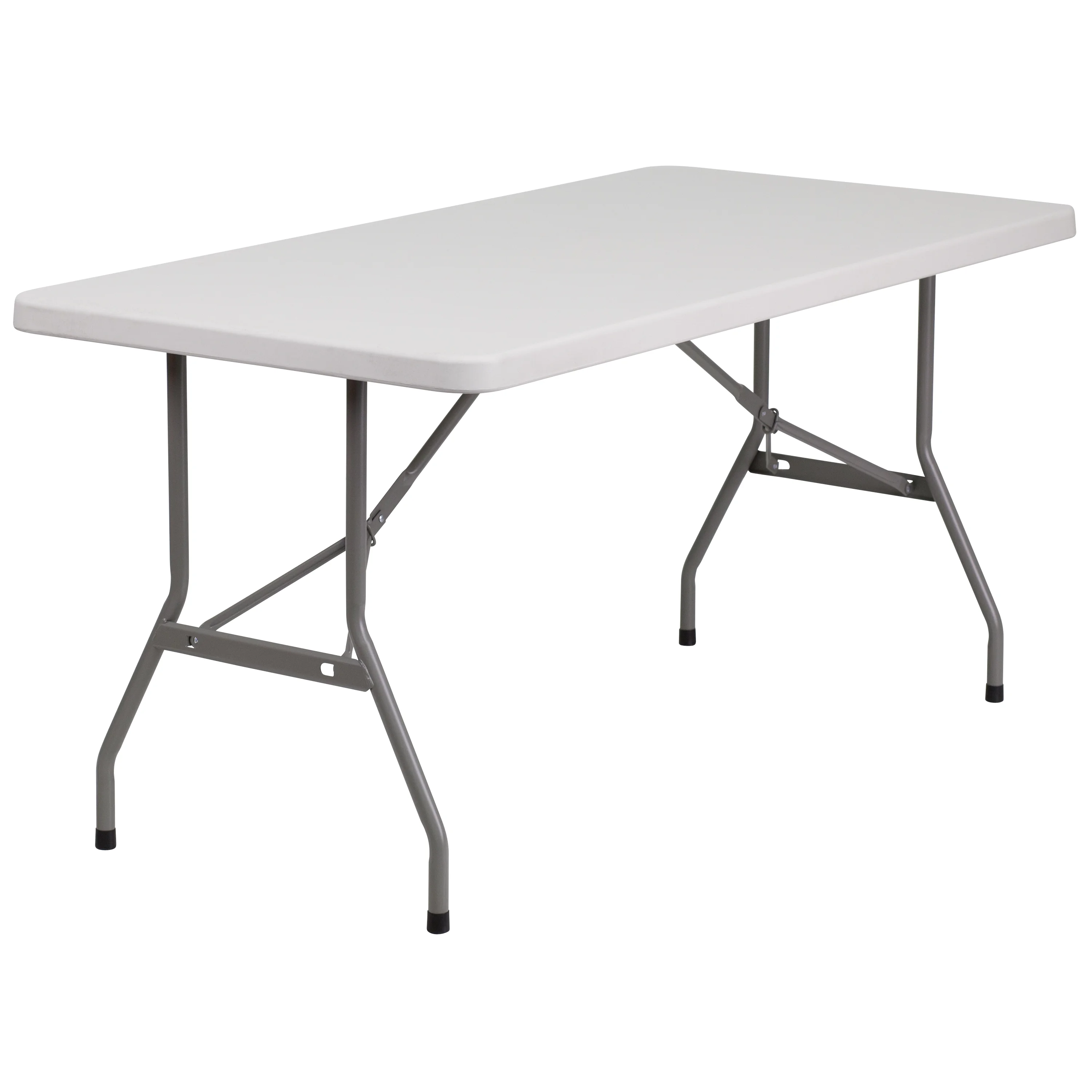 BizChair 5-Foot Granite White Plastic Folding Table