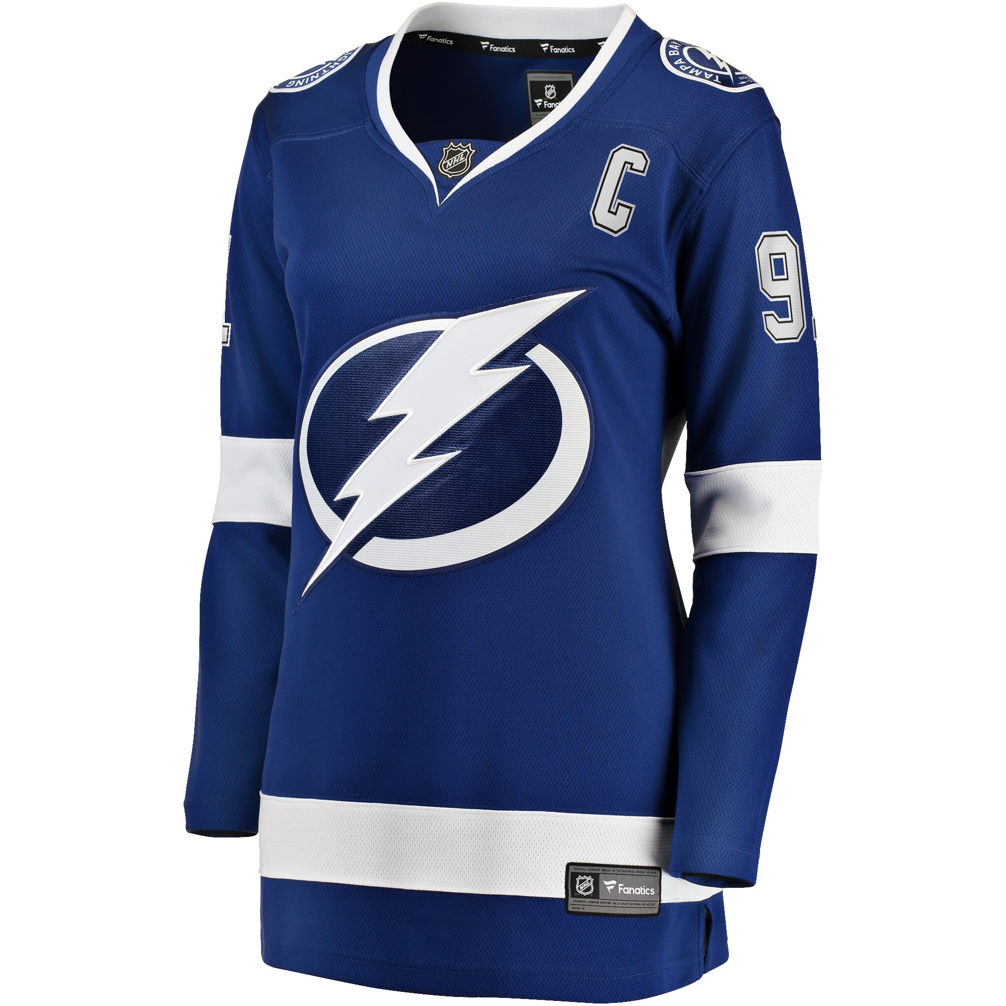 Steven Stamkos Tampa Bay Lightning Fanatics Women’s Captain Patch Home Breakaway   Jersey – Blue