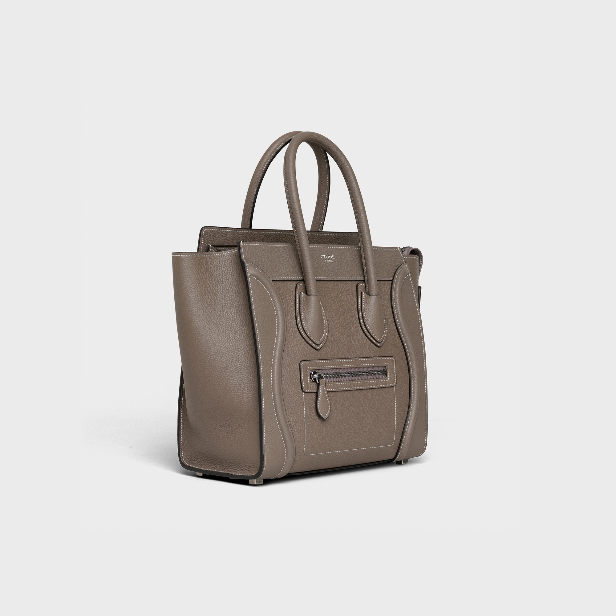 Micro Luggage handbag in drummed calfskin
