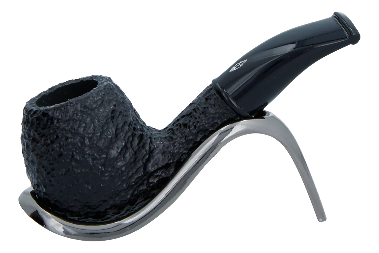 Savinelli Mini -  Black Rusticated Briar Smoking Pipe - Shape 626 (6mm)