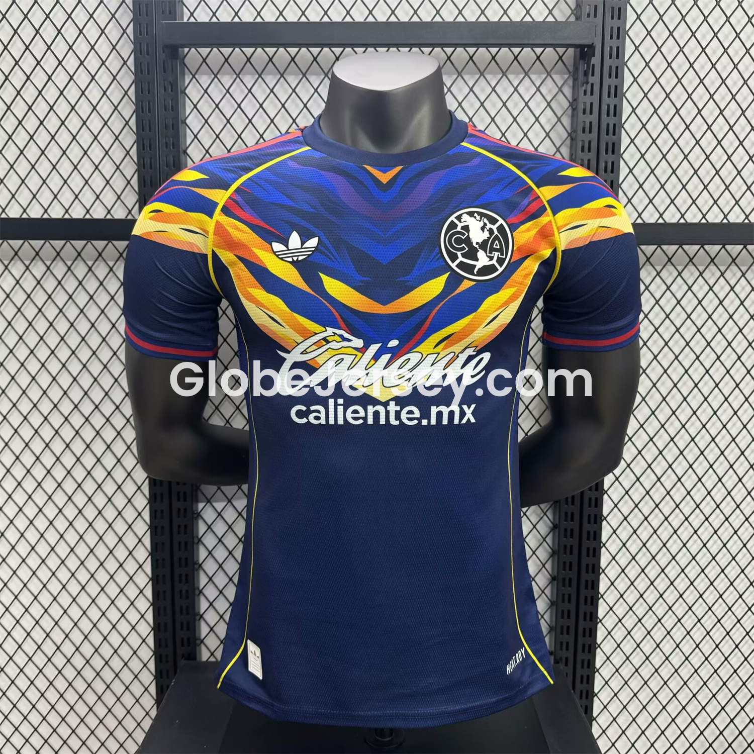 Club América 25-26 V-Shaped Camouflage Pattern Deep Blue Jersey - Player Version