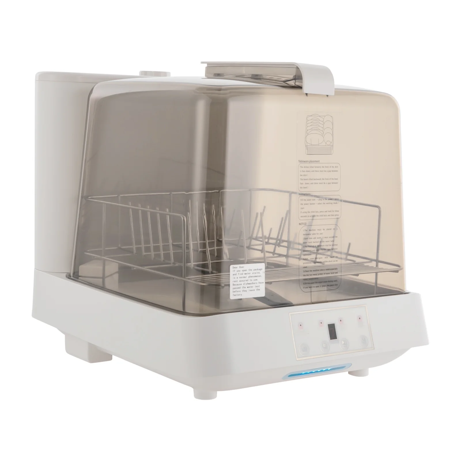 Portable Countertop Dishwasher, Automatic Dishwashing with Tank, Mini Dishwasher for Apartments, Dorms, Apartments, Dormitories, Boats