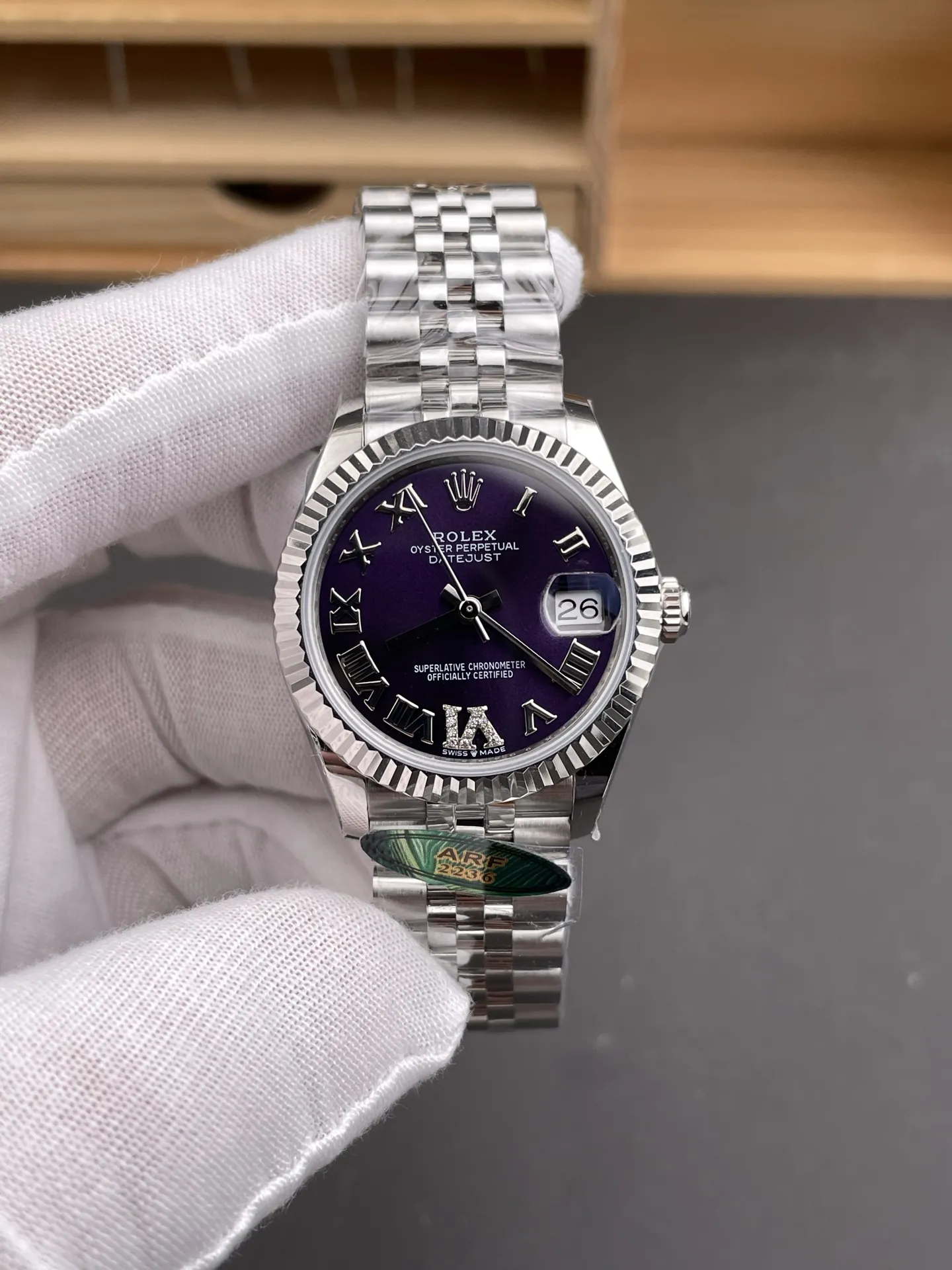 Rolex Datejust Purple Dial Ladies 31mm