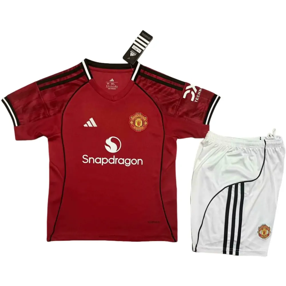 2025-26 Manchester United Home Shirt Jersey - Adult Set Fans Edition