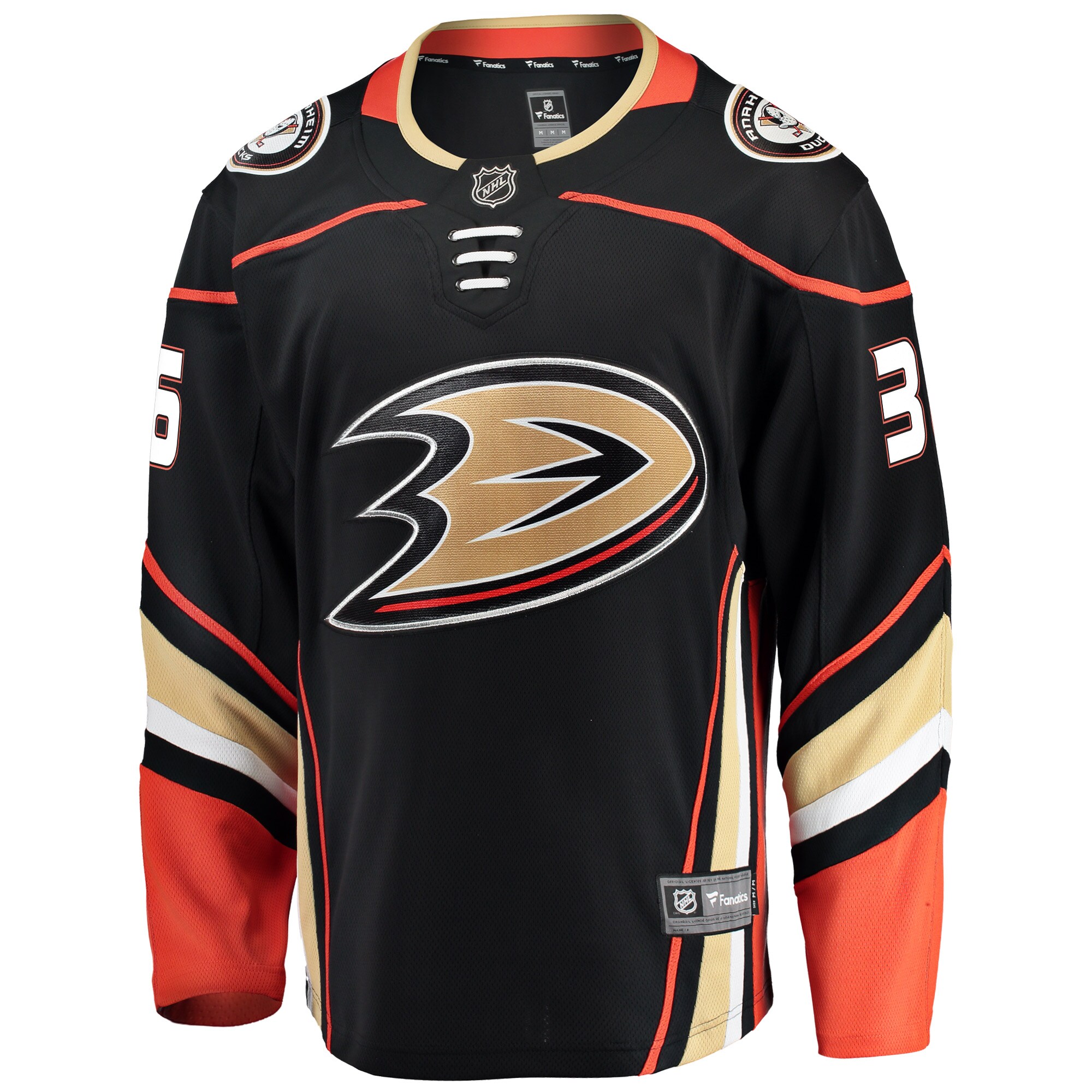John Gibson Anaheim Ducks Fanatics Breakaway  Jersey – Black