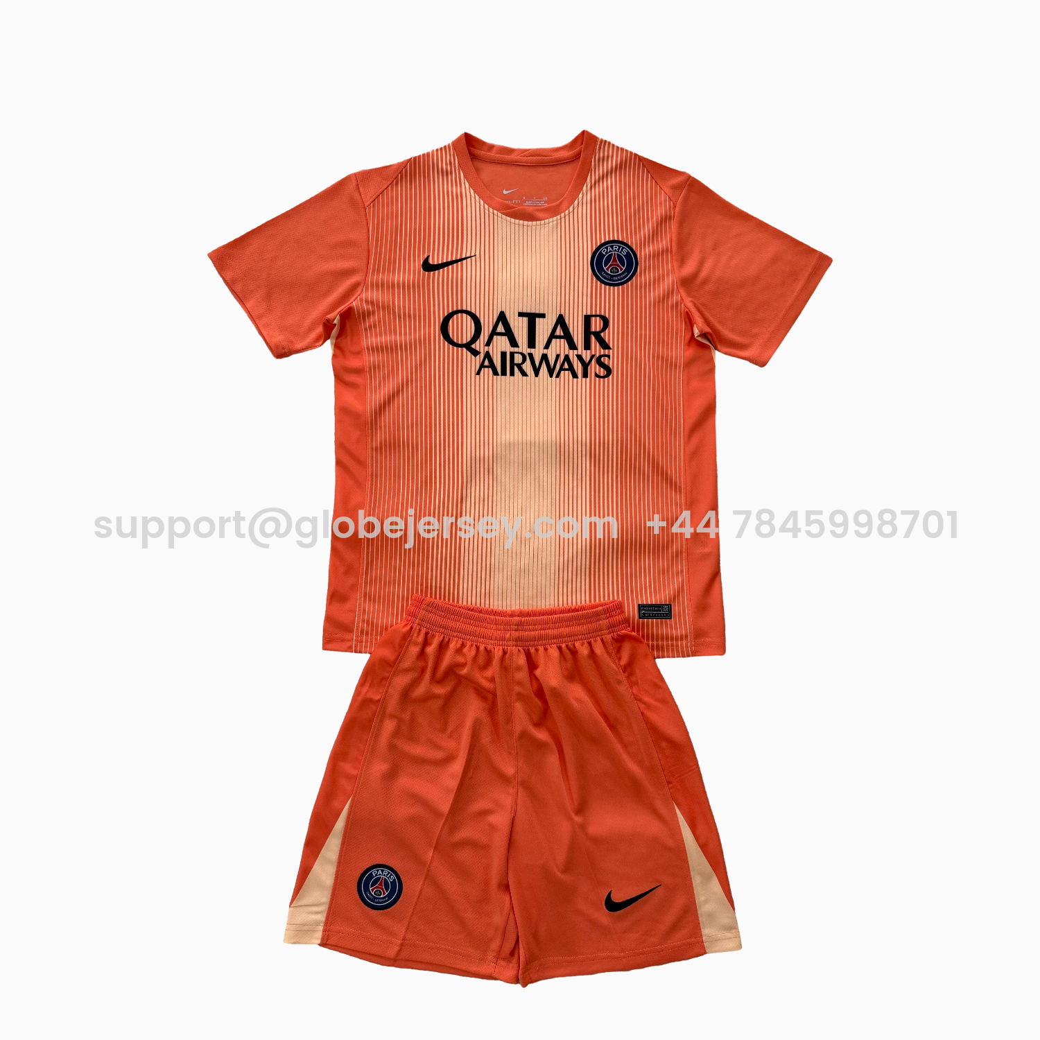 Paris Saint-Germain PSG 25-26 Orange Goalkeeper Men's Adult Jersey Set - Fans Version