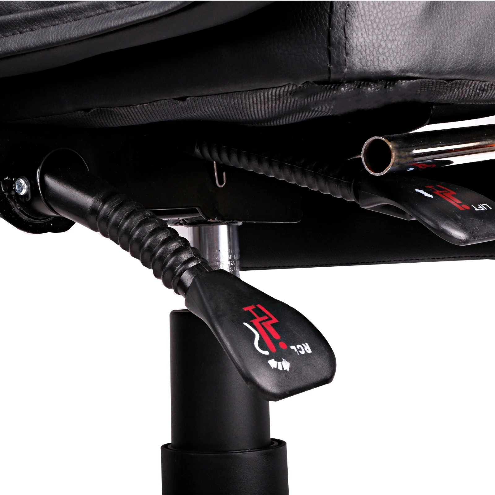 iMucci Office Chair Big High Back PU Leather Computer Desk Chair, 300lbs Heavy Duty Ergonomic Adjustable Executive Swivel Chair with Leg Rest and Lumbar Support, Black